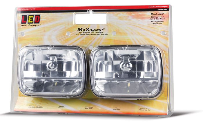 LED Autolamps 200X142 mm  Headlamp with Park Light 11-32V (Twin Pack)